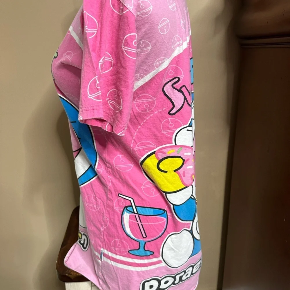 Doraemon sleepwear pink t-shirt dress size s / m